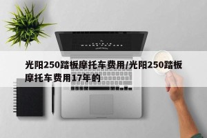 光阳250踏板摩托车费用/光阳250踏板摩托车费用17年的