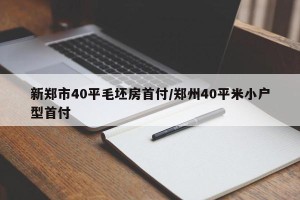 新郑市40平毛坯房首付/郑州40平米小户型首付