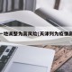 天津一地调整为高风险(天津列为疫情高风险区域)