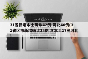 31省新增本土确诊42例:河北40例(31省区市新增确诊33例 含本土17例河北)
