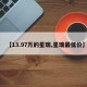 【13.97万的星瑞,星瑞最低价】