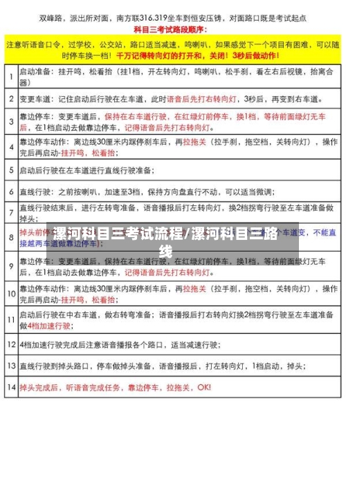 漯河科目三考试流程/漯河科目三路线-第3张图片