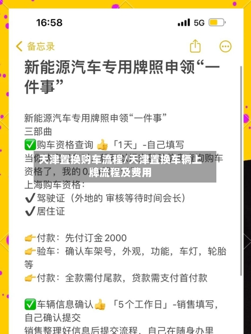 天津置换购车流程/天津置换车辆上牌流程及费用