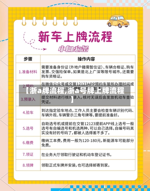 【浙a牌流程,浙a号牌上牌流程】