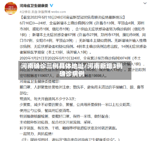 河南确诊三例具体地址/河南新增3例确诊病例-第3张图片