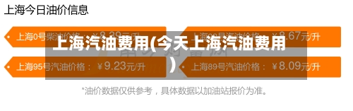 上海汽油费用(今天上海汽油费用)-第2张图片