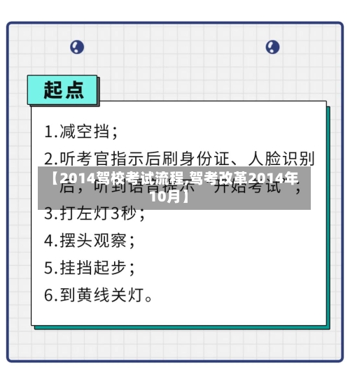 【2014驾校考试流程,驾考改革2014年10月】-第2张图片