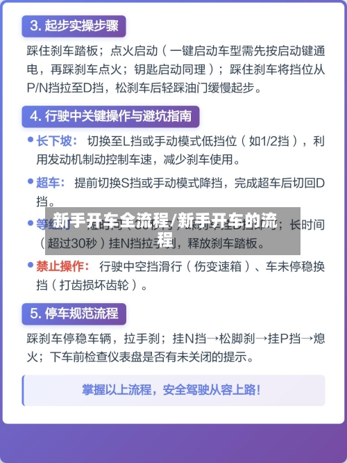 新手开车全流程/新手开车的流程