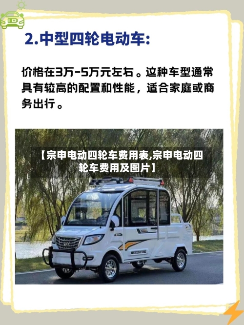 【宗申电动四轮车费用表,宗申电动四轮车费用及图片】-第2张图片