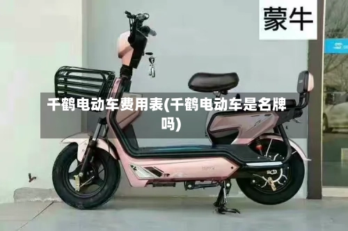 千鹤电动车费用表(千鹤电动车是名牌吗)-第3张图片