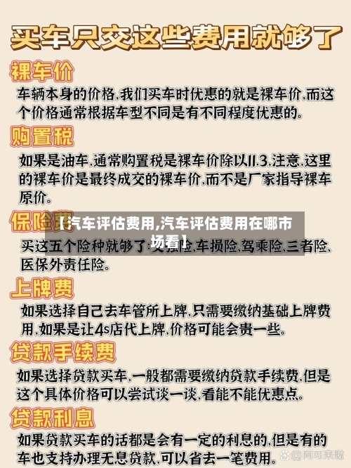 【汽车评估费用,汽车评估费用在哪市场看】