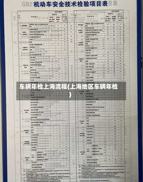 车辆年检上海流程(上海地区车辆年检)
