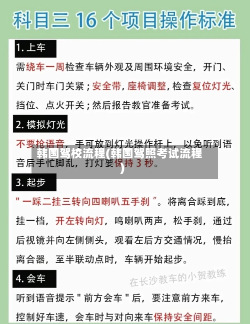 韩国驾校流程(韩国驾照考试流程)-第2张图片